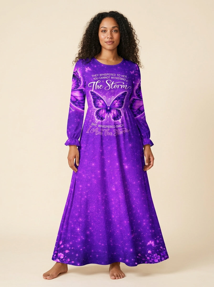 "Fury" Long Sleeve Maxi Dress