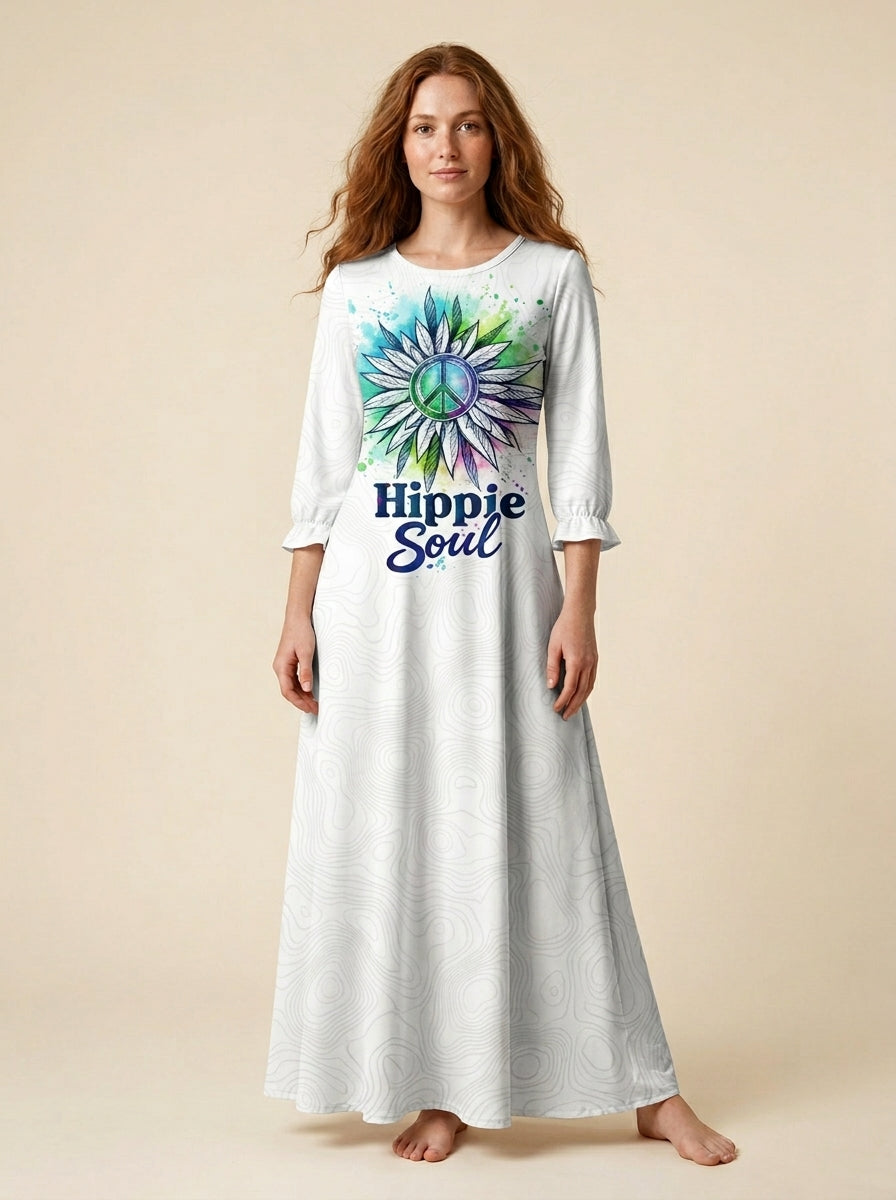 "Bloom" Long Sleeve Maxi Dress
