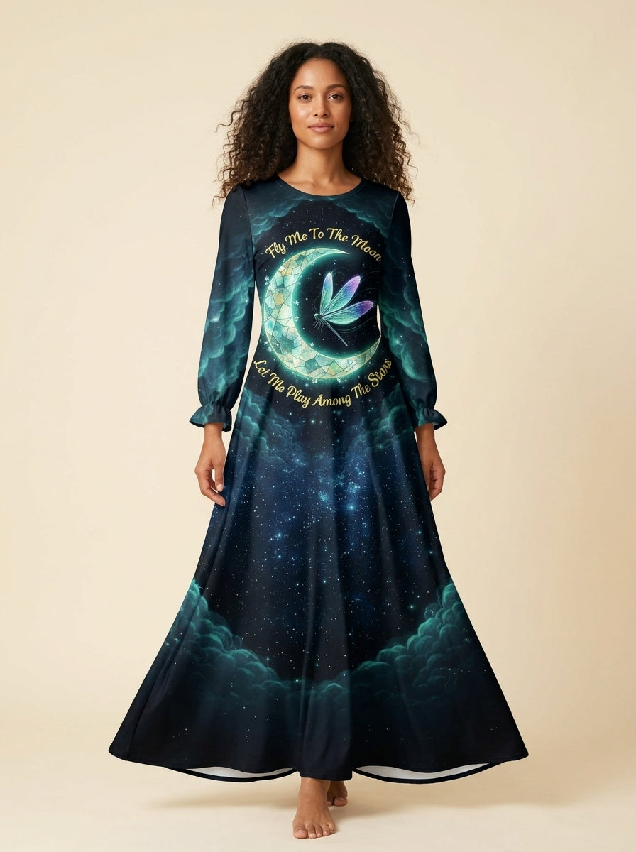 "Swoon" Long Sleeve Maxi Dress