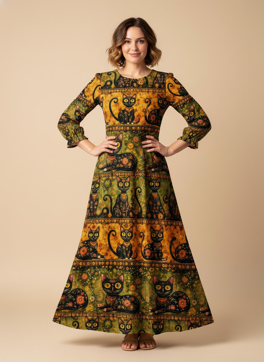 "SALEM" Long Sleeve Maxi Dress