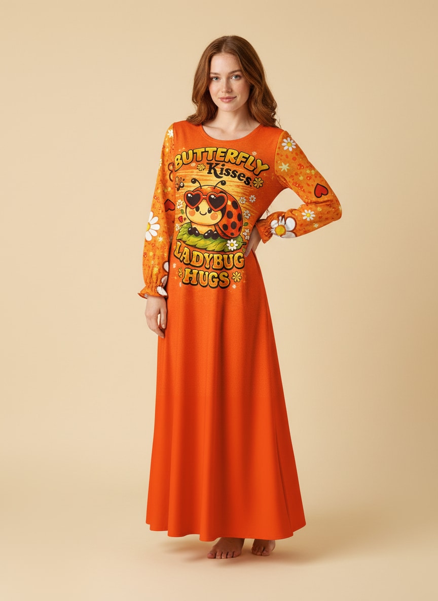"Dottie" Long Sleeve Maxi Dress