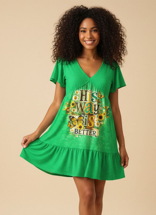 "Amen" Floral Dress