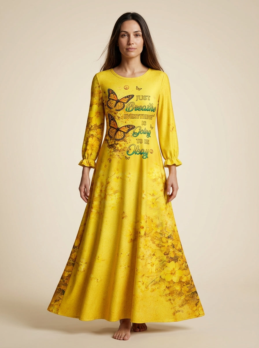 "Steady" Long Sleeve Maxi Dress