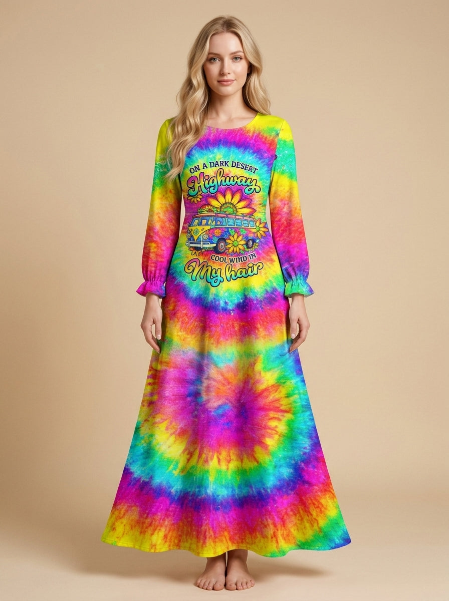 "Roam" Long Sleeve Maxi Dress