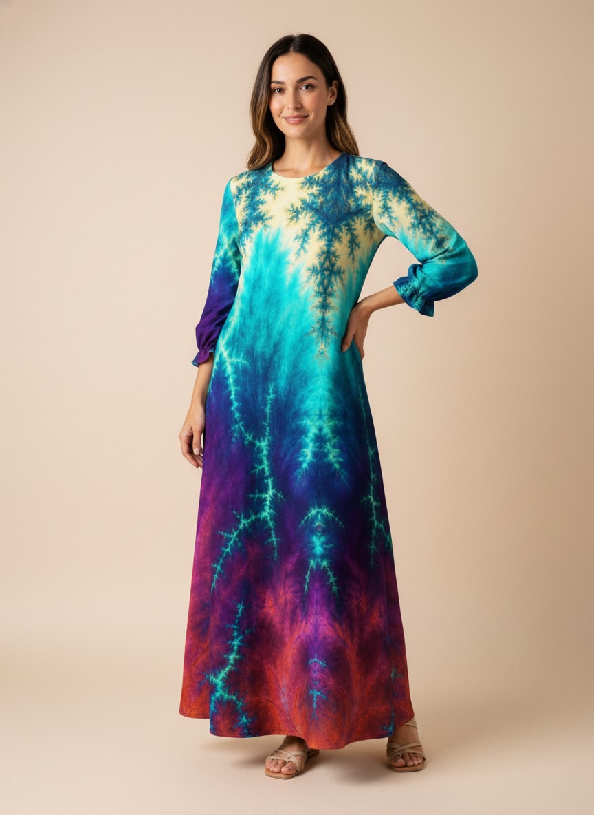 "FROST" Long Sleeve Maxi Dress