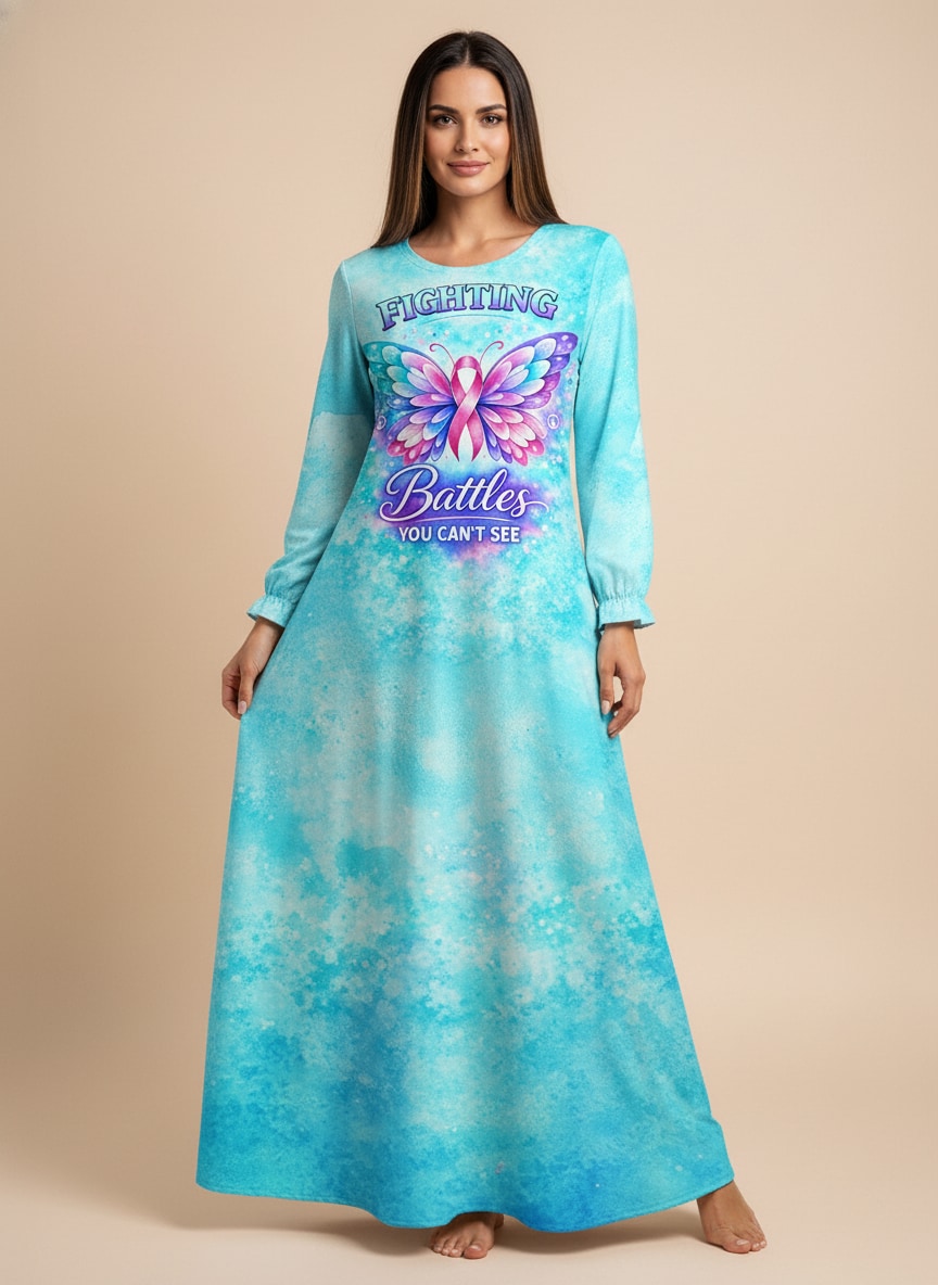 "Brave" Long Sleeve Maxi Dress