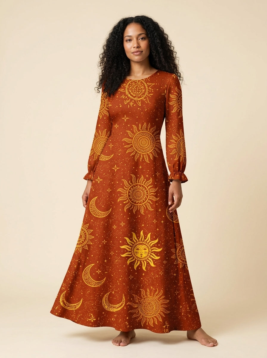 "Sienna" Long Sleeve Maxi Dress