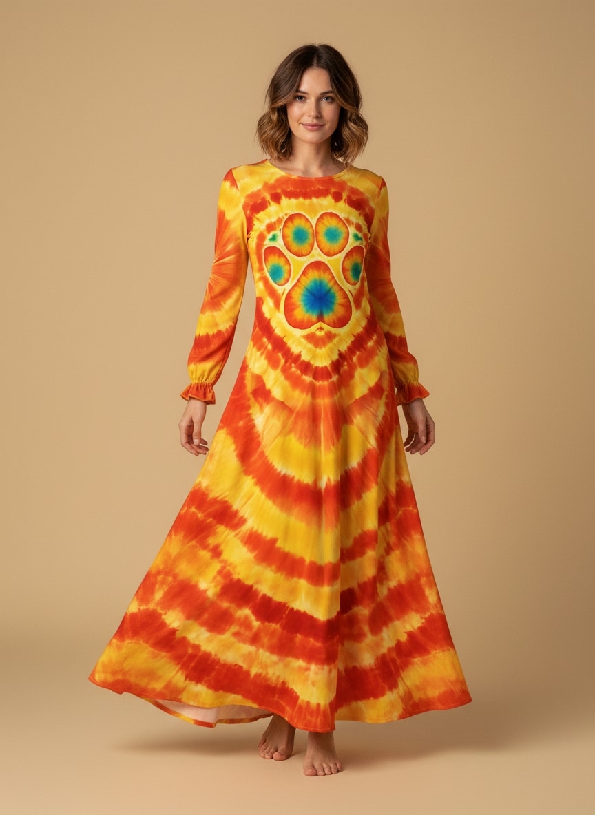 "Fetch" Long Sleeve Maxi Dress