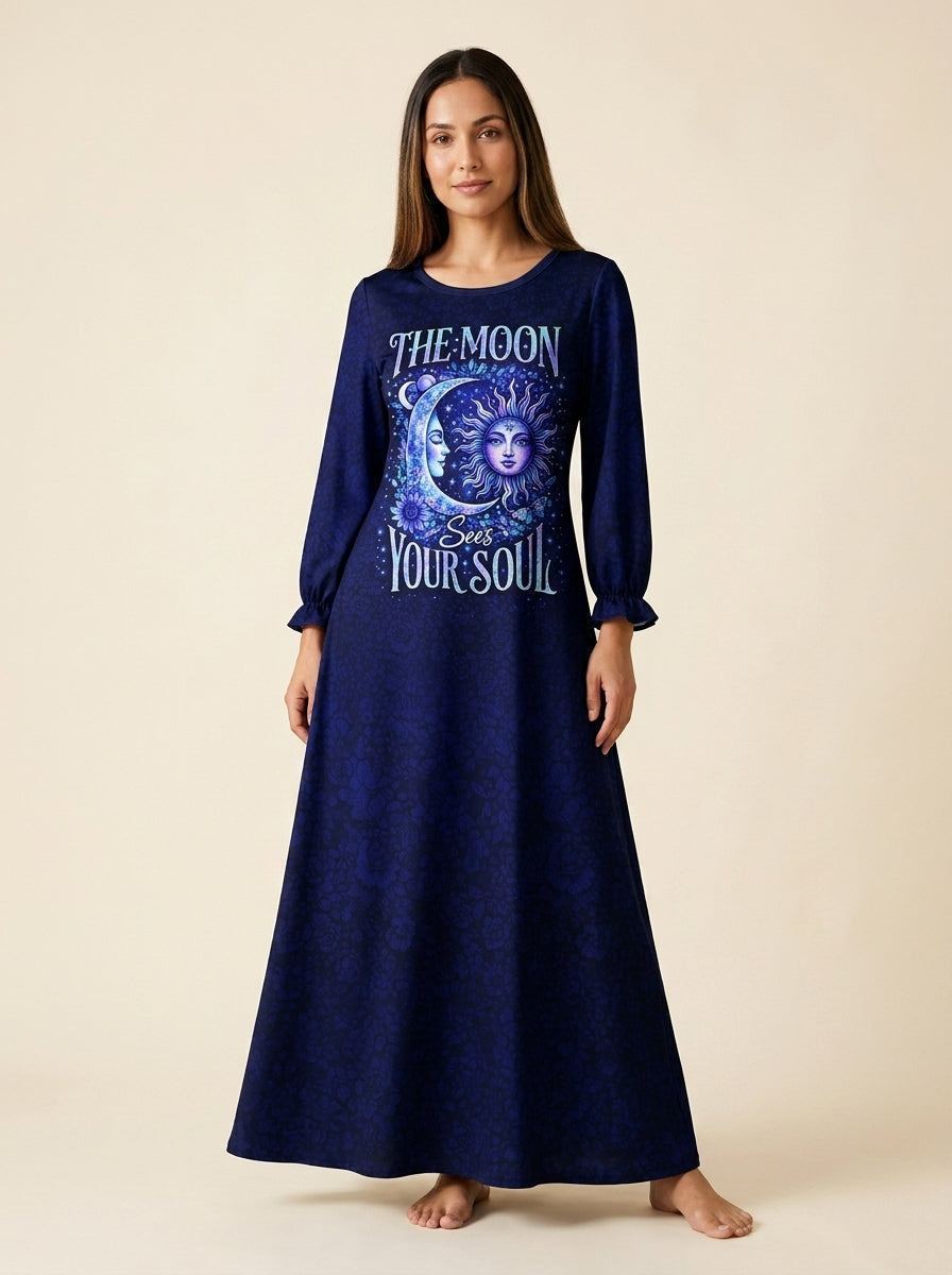 "Gaze" Long Sleeve Maxi Dress