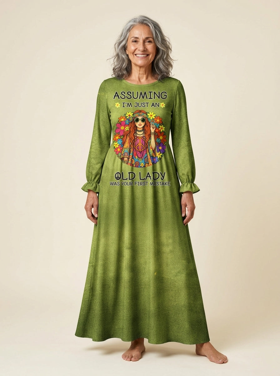 "Moxie" Long Sleeve Maxi Dress