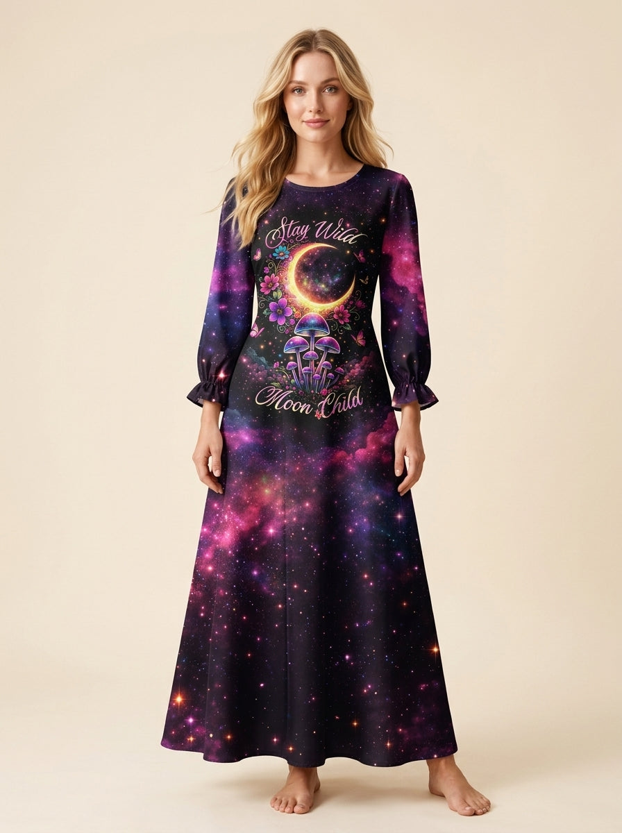 "Pixie" Long Sleeve Maxi Dress