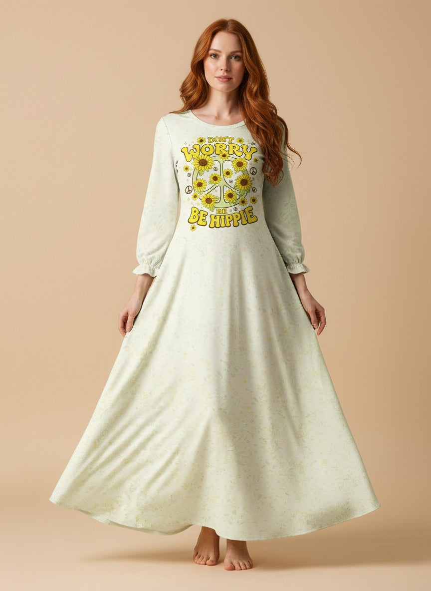 "Breezy" Long Sleeve Maxi Dress