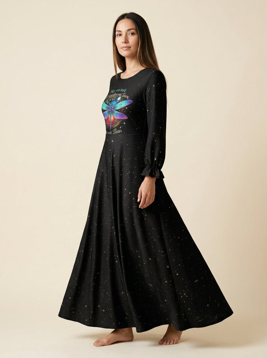 "Ether" Long Sleeve Maxi Dress