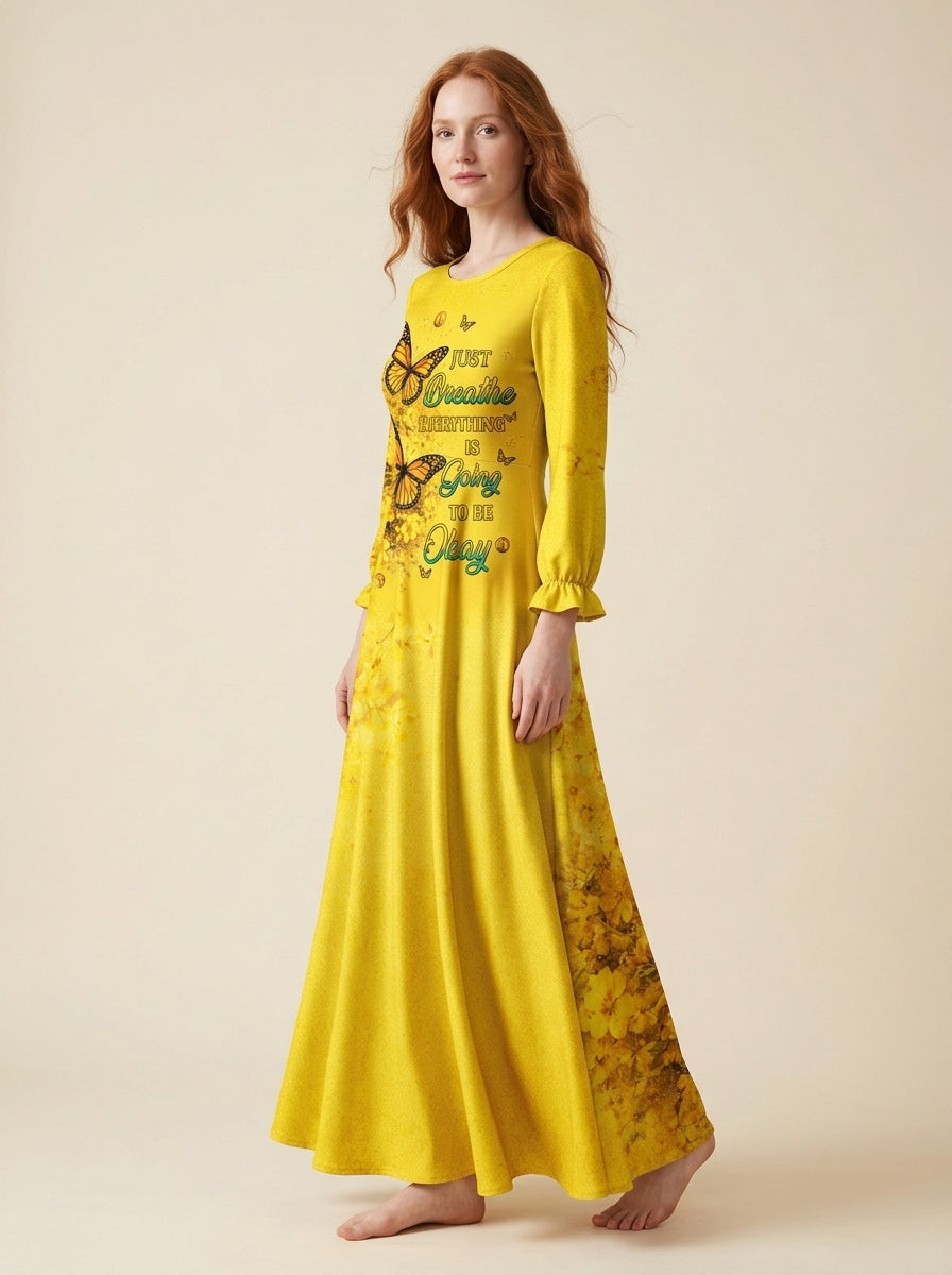 "Steady" Long Sleeve Maxi Dress