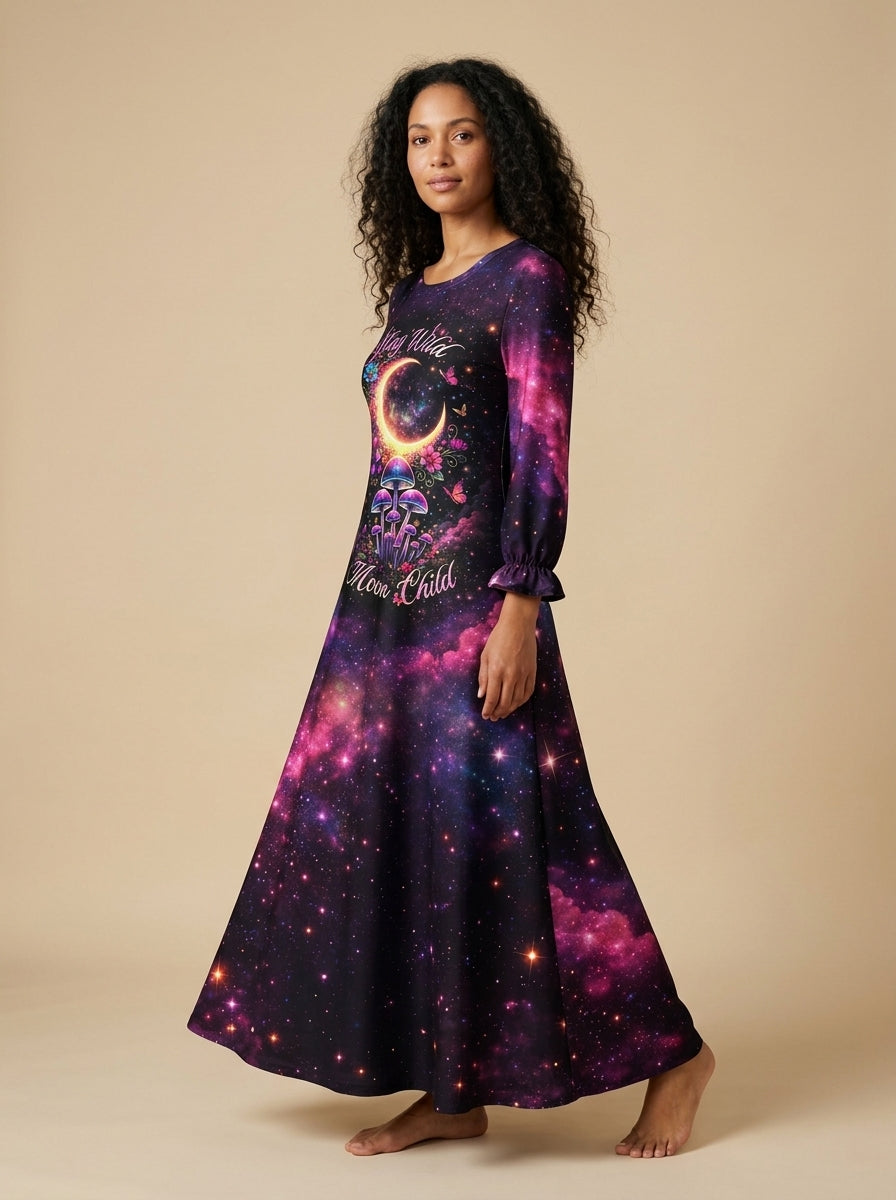 "Pixie" Long Sleeve Maxi Dress
