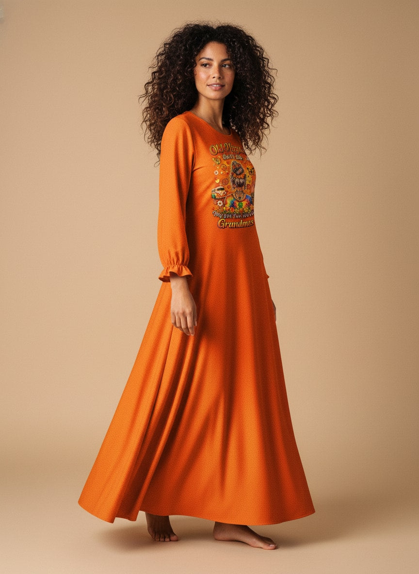 "Nana" Long Sleeve Maxi Dress