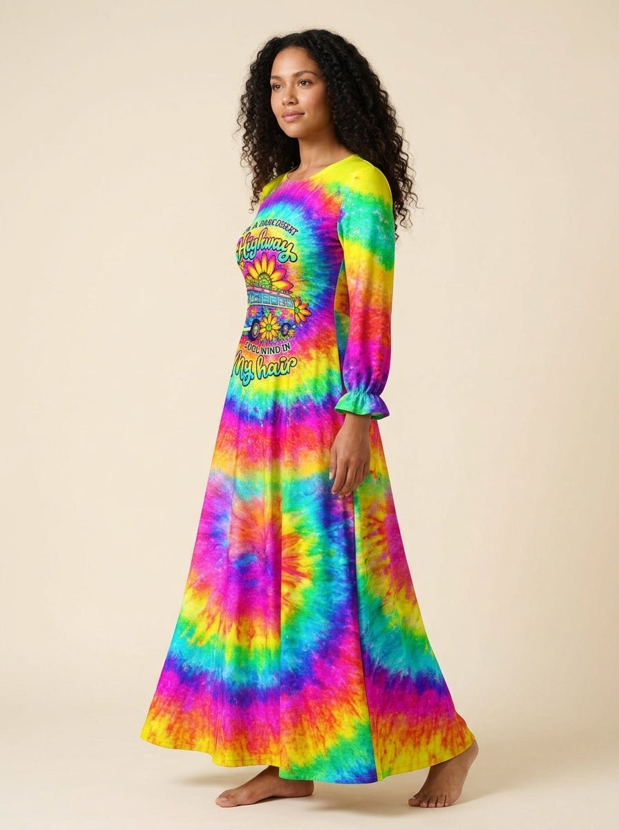 "Roam" Long Sleeve Maxi Dress