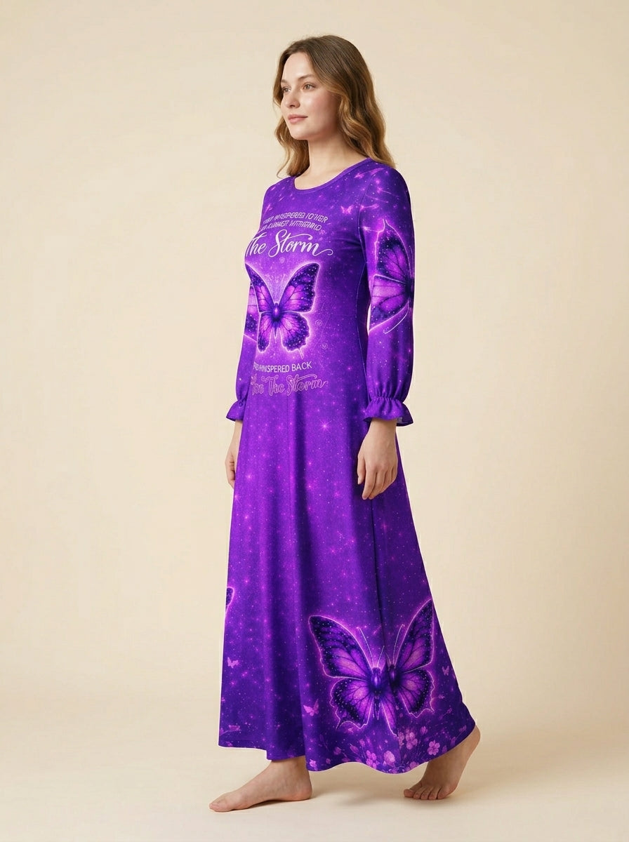 "Fury" Long Sleeve Maxi Dress