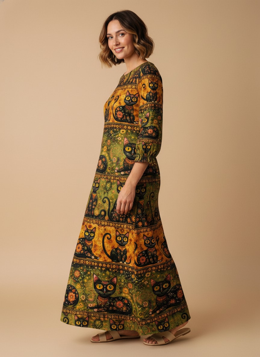 "SALEM" Long Sleeve Maxi Dress