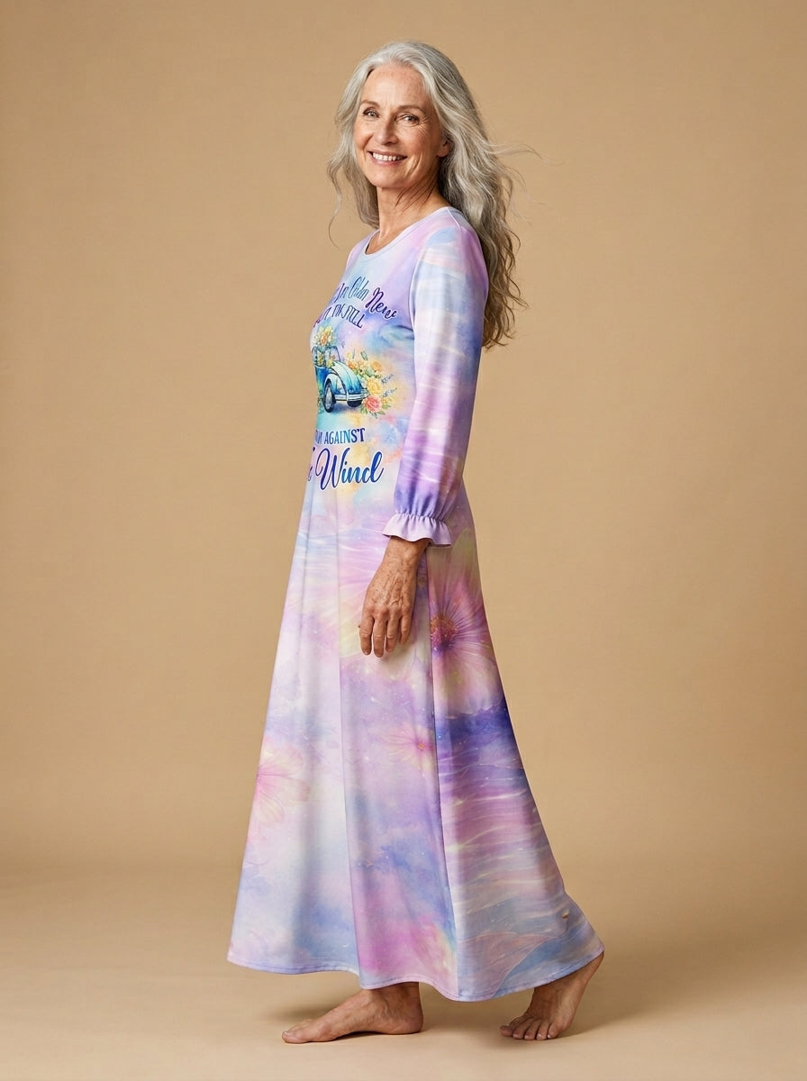 "Drift" Long Sleeve Maxi Dress