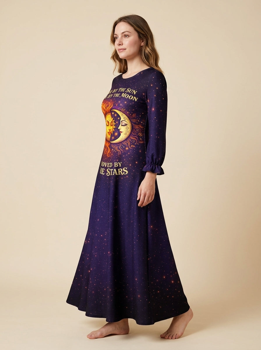 "Eclipse" Long Sleeve Maxi Dress