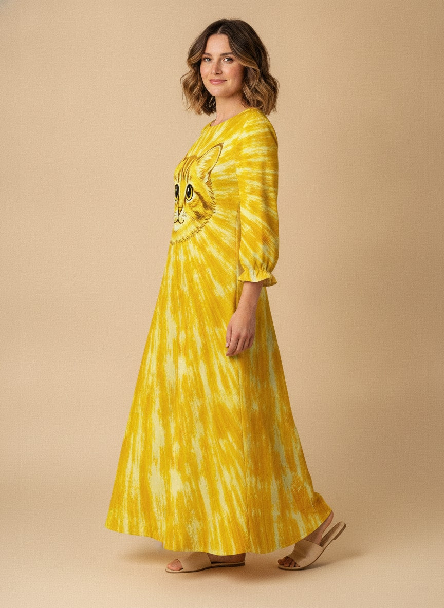 "Marigold" Long Sleeve Maxi Dress