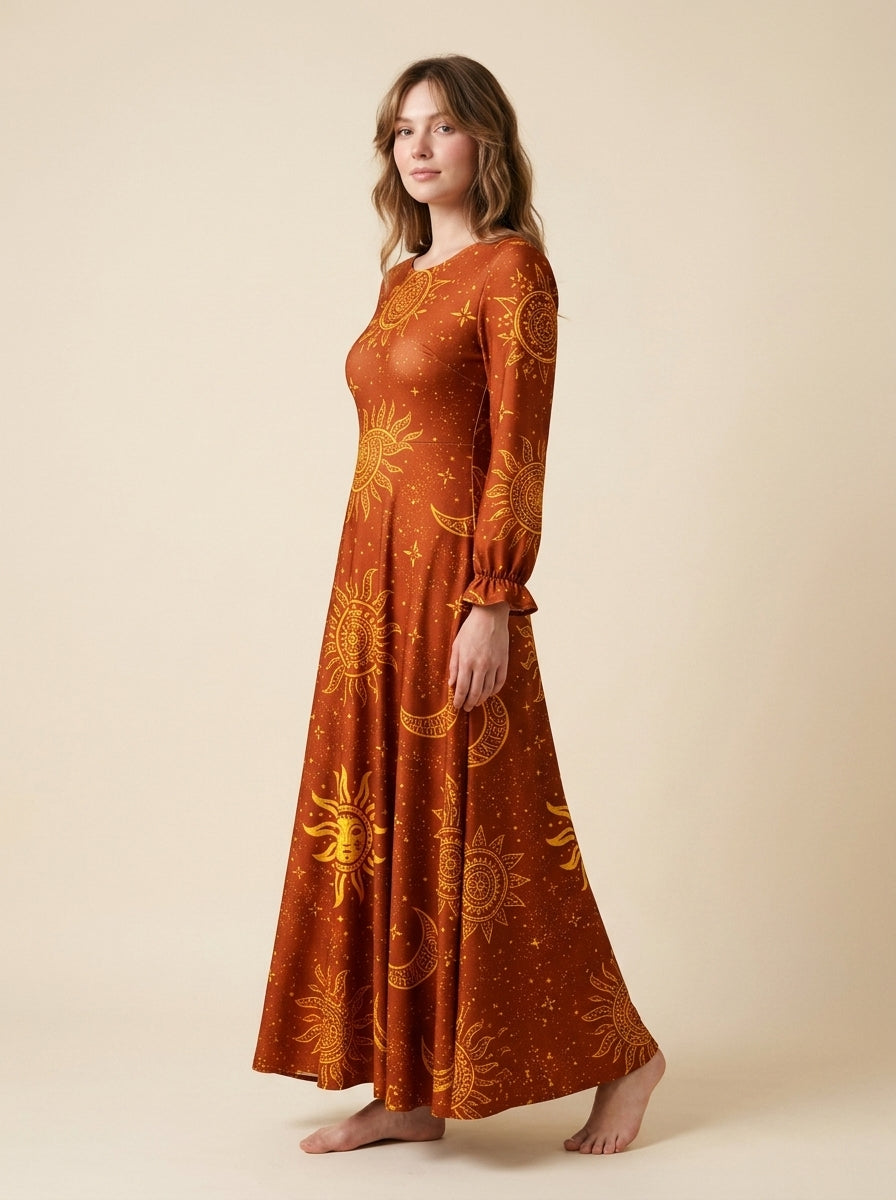 "Sienna" Long Sleeve Maxi Dress