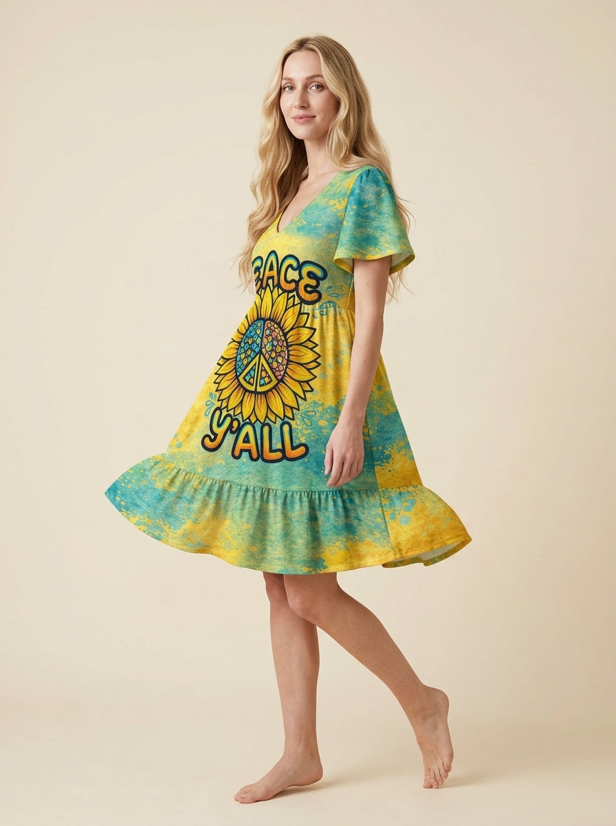 "Howdy" Floral Dress