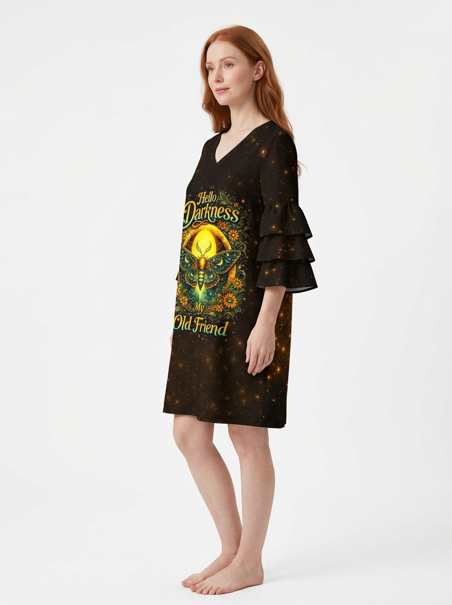 "Ember" Stacked Ruffle Sleeve Dress