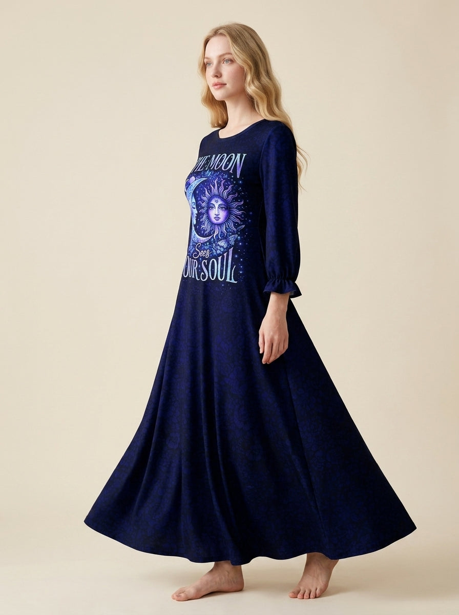 "Gaze" Long Sleeve Maxi Dress