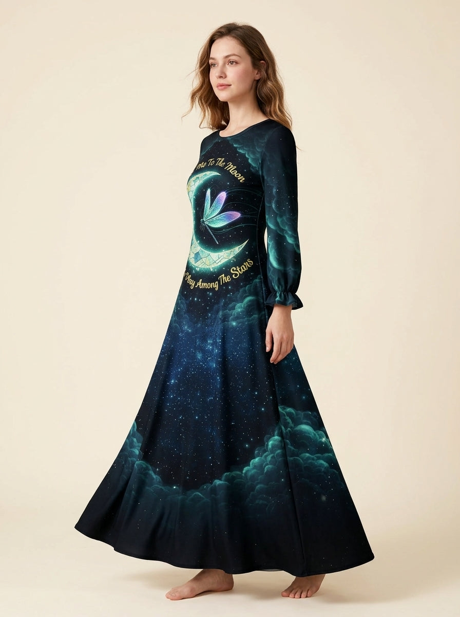 "Swoon" Long Sleeve Maxi Dress
