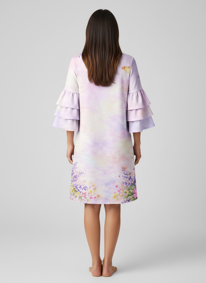 "Dolly" Stacked Ruffle Sleeve Dress