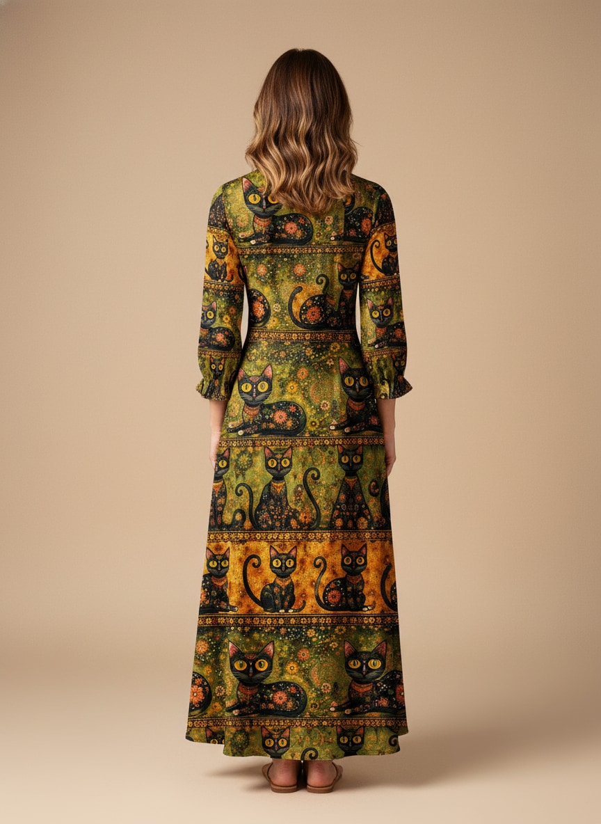 "SALEM" Long Sleeve Maxi Dress
