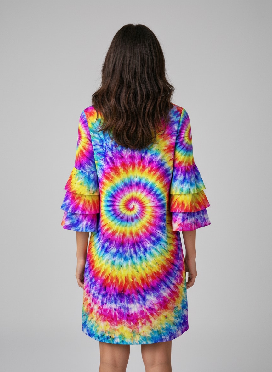 "Jinx" Stacked Ruffle Sleeve Dress