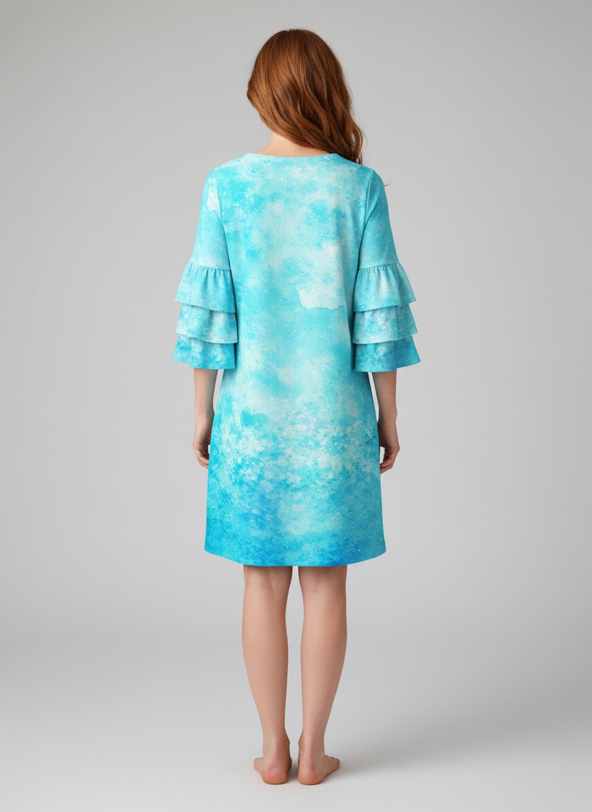 "Brave" Stacked Ruffle Sleeve Dress