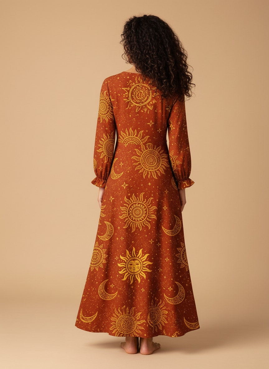 "Sienna" Long Sleeve Maxi Dress