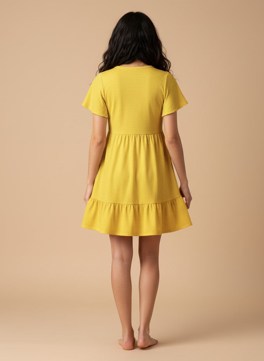 Yellow "Moxie" Floral Dress