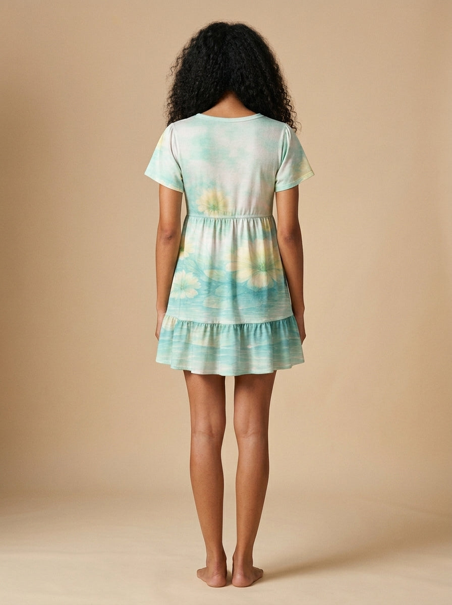 "Exhale" Floral Dress