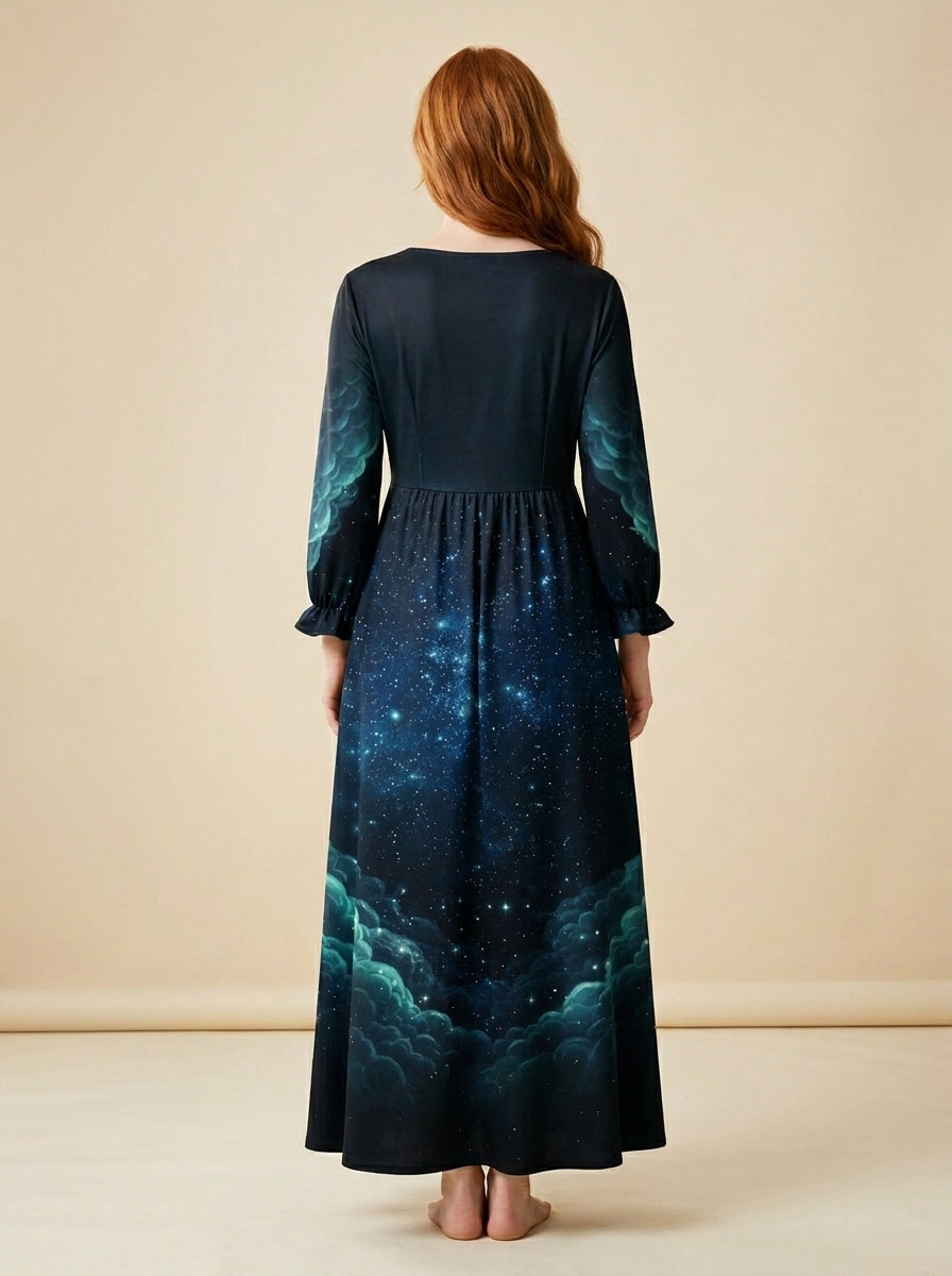 "Swoon" Long Sleeve Maxi Dress
