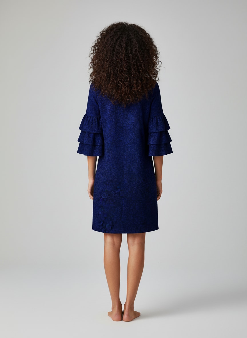 "Gaze" Stacked Ruffle Sleeve Dress