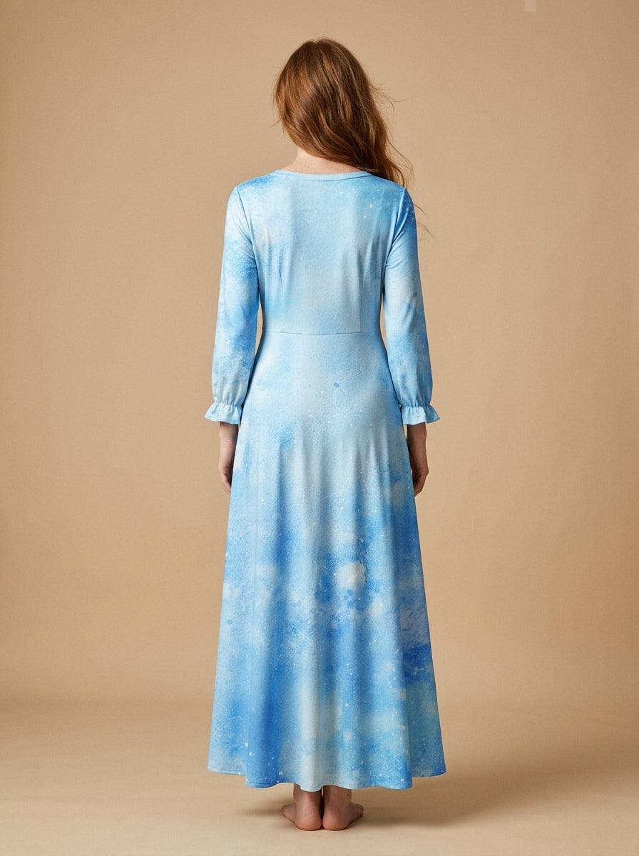 "Hush" Long Sleeve Maxi Dress
