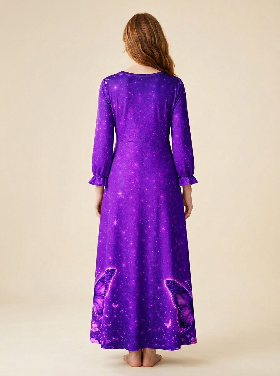 "Fury" Long Sleeve Maxi Dress