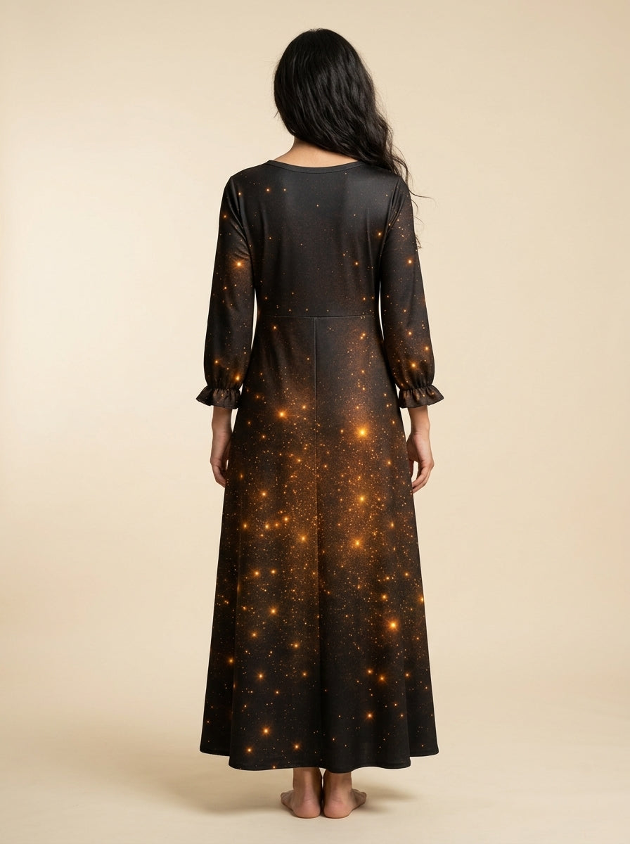 "Ember" Long Sleeve Maxi Dress