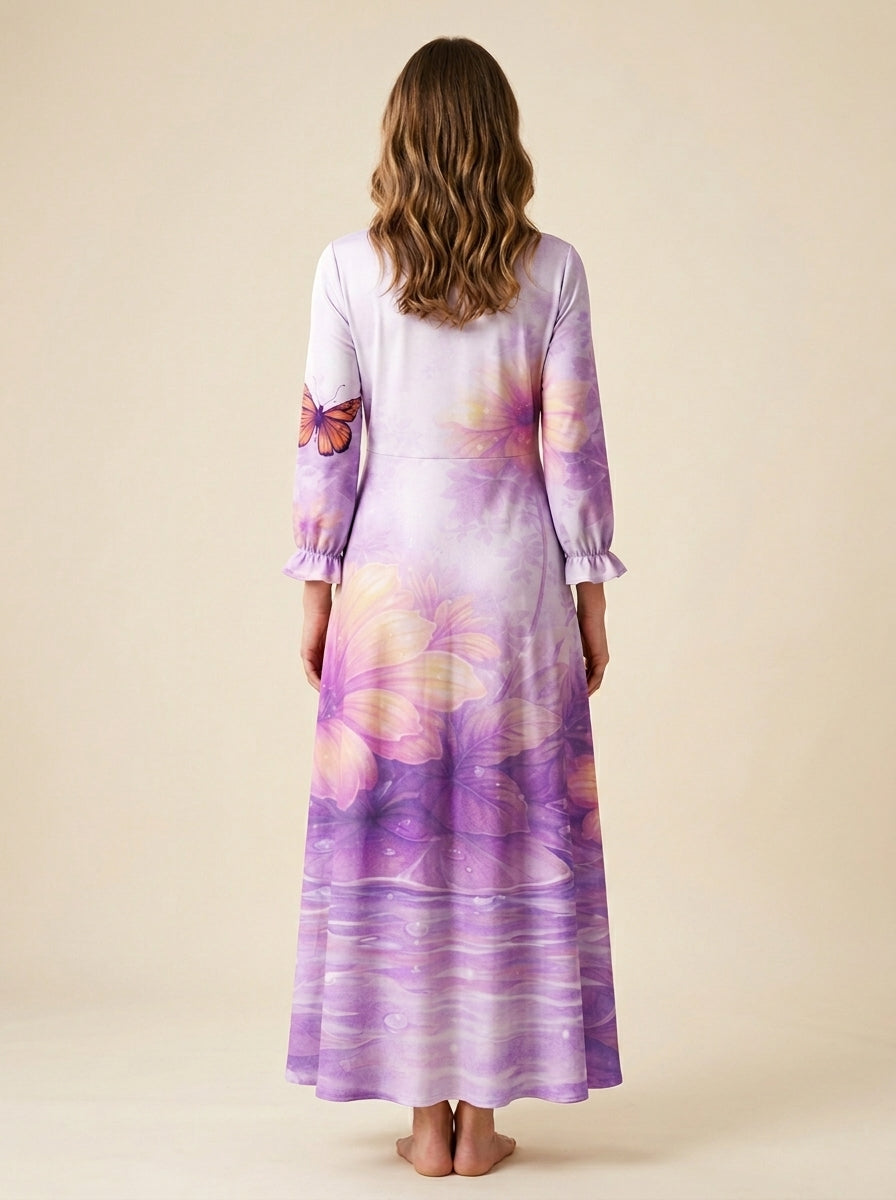 "Quirk" Long Sleeve Maxi Dress
