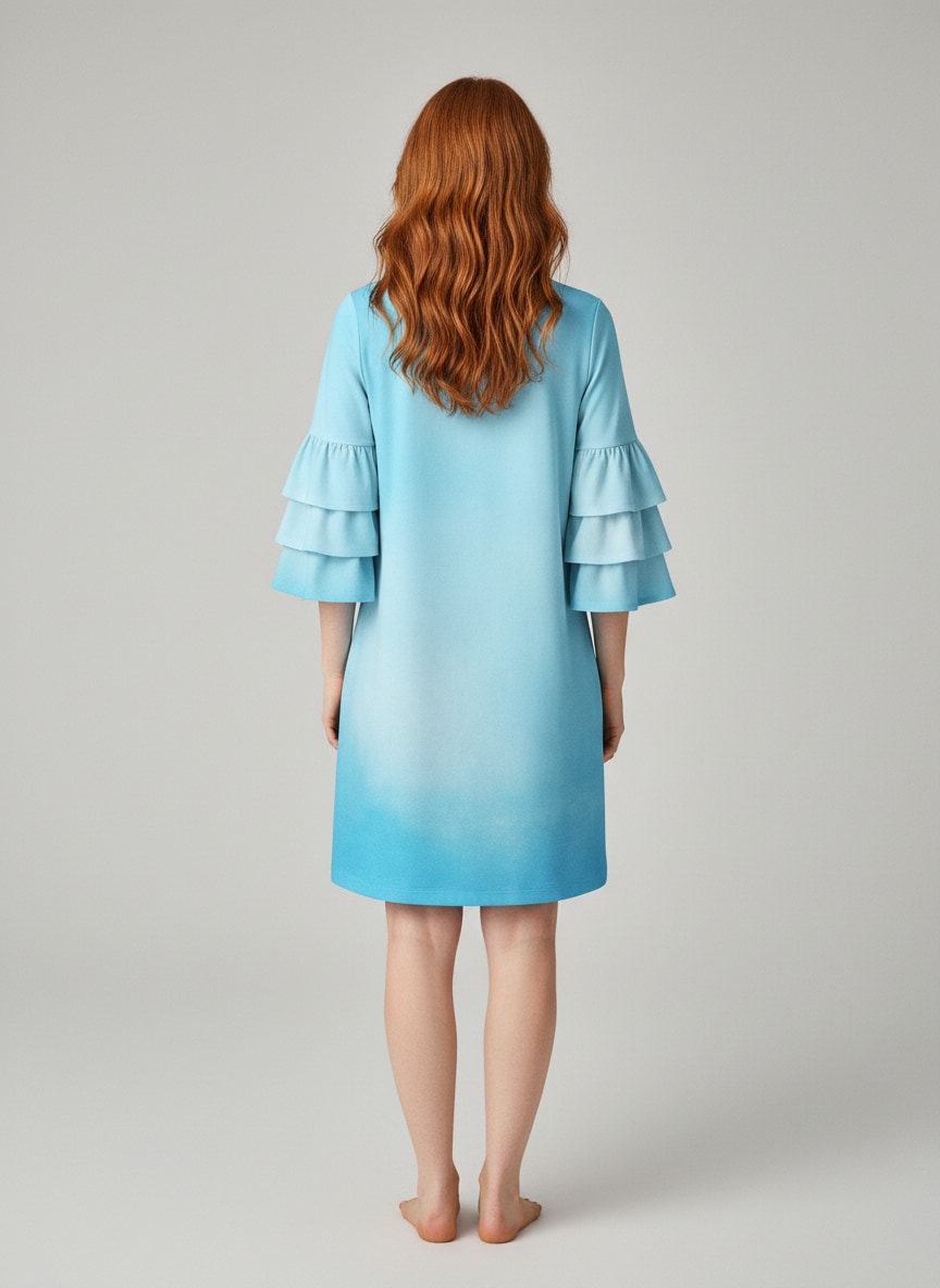 "Hover" Stacked Ruffle Sleeve Dress