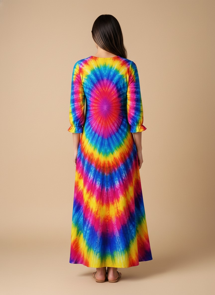 "RIPPLE" Long Sleeve Maxi Dress