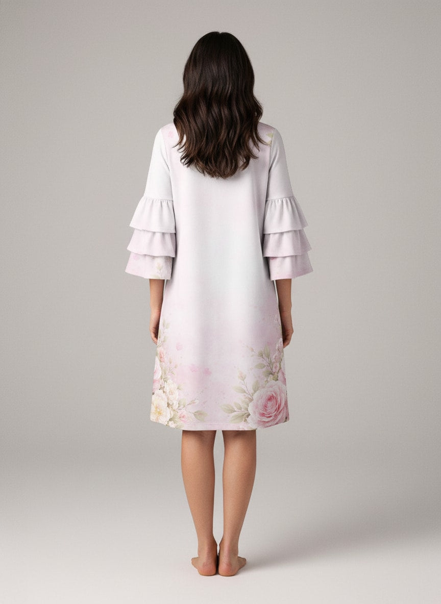 "Rosie" Stacked Ruffle Sleeve Dress