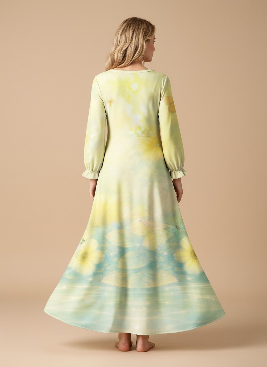 "Sprite" Long Sleeve Maxi Dress