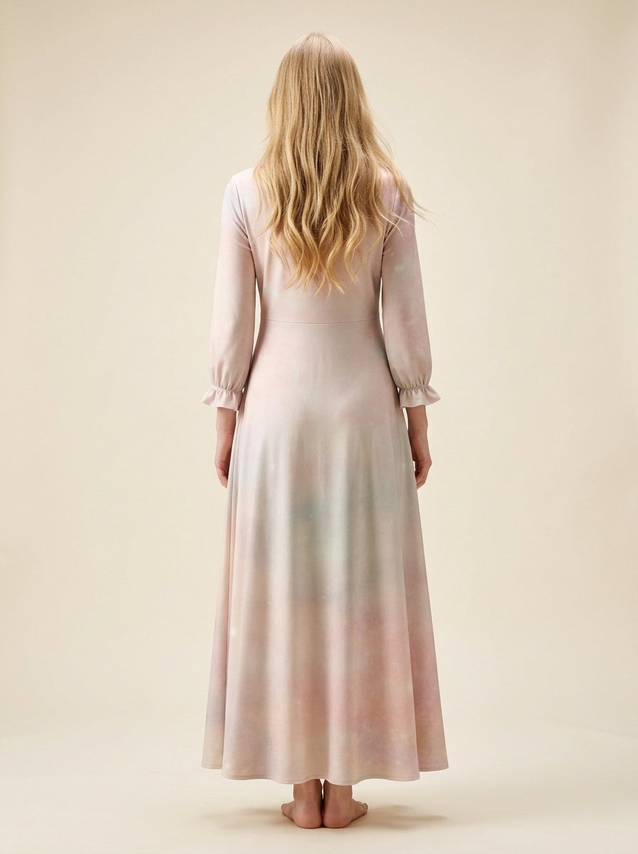 "Flutter" Long Sleeve Maxi Dress