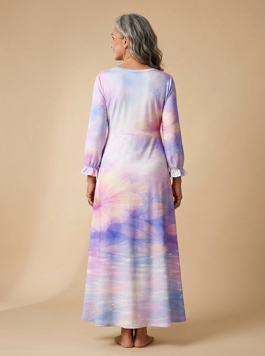 "Drift" Long Sleeve Maxi Dress